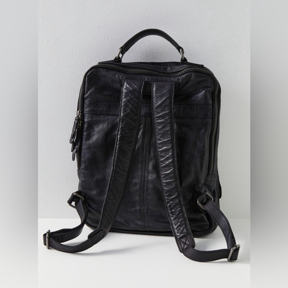 Black faux leather back pack by Eastend, for Free People, sold on freepeople.com - Picture 2 of 10